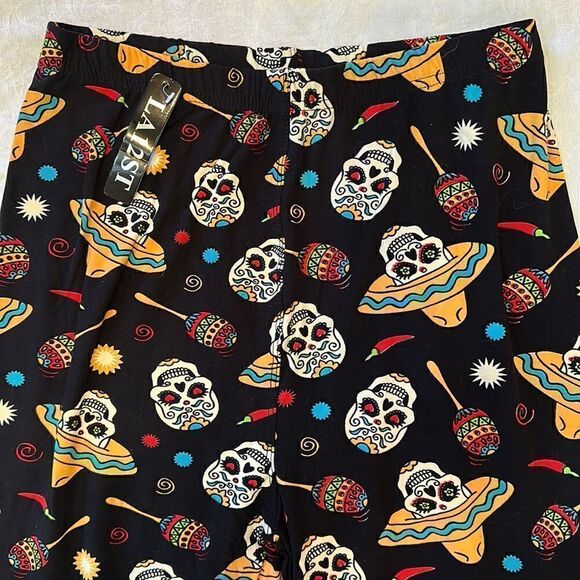 Sugar Skull Leggings size XL Plus - Picture 3 of 9
